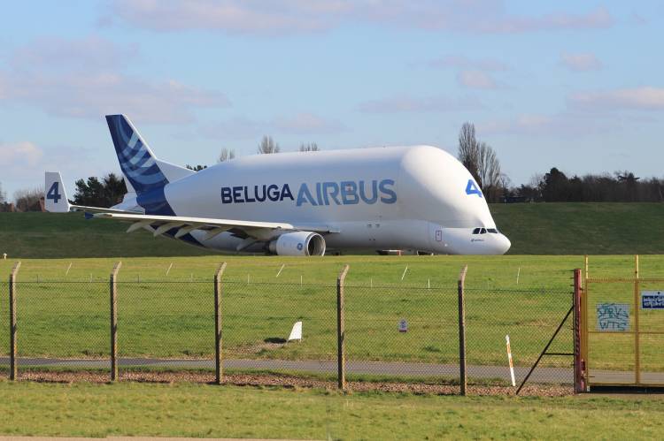 Грузовой лайнер Beluga доставит спутник через океан из Франции в США