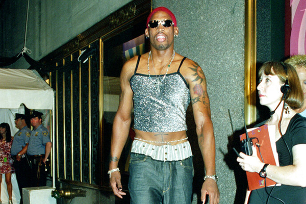 Баскетболист Деннис Родман на MTV Video Music Awards, 1995 год