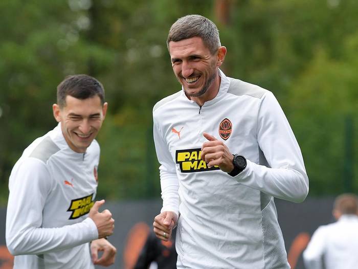 Сергей Кривцов на тренировке Шахтера