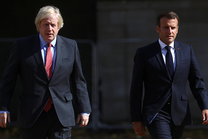 Борис Джонсон и Эммануэль Макрон