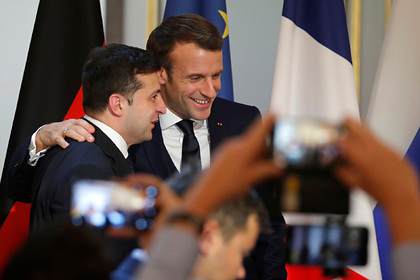 Владимир Зеленский и Эммануэль Макрон