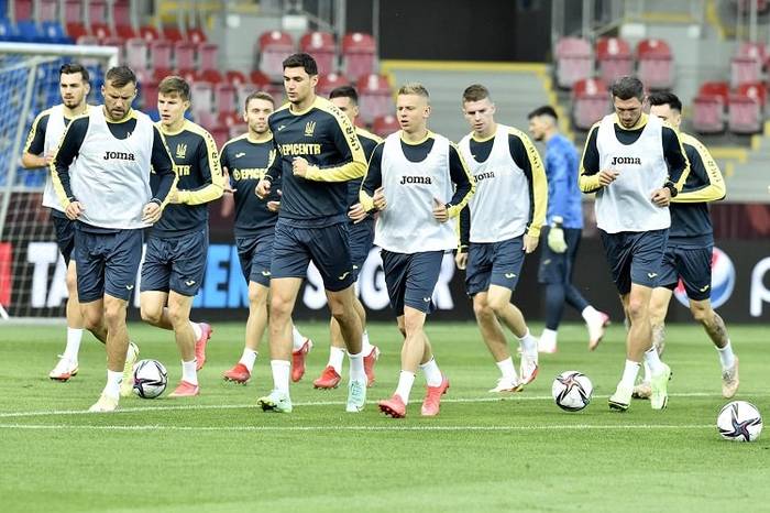 Сборная Украины на тренировке