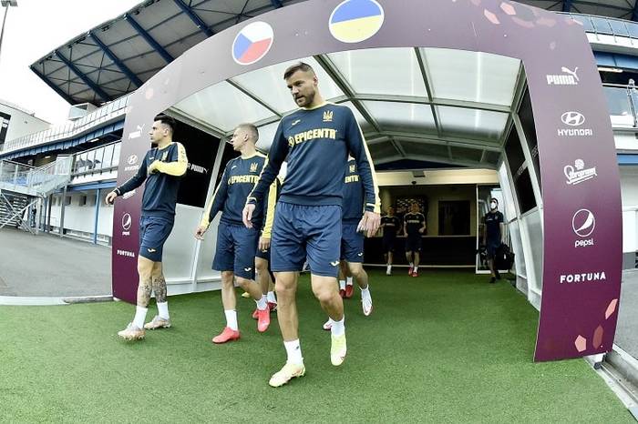 Сборная Украины на тренировке