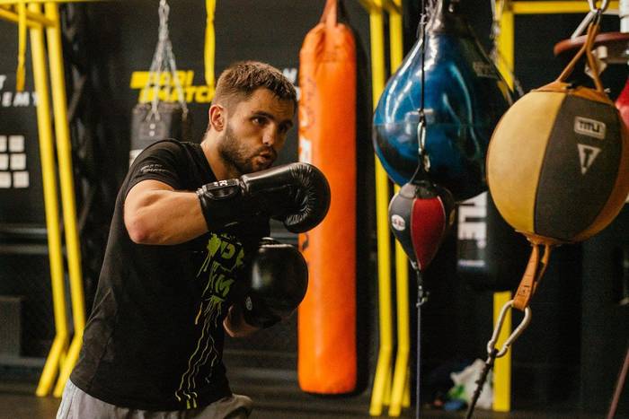 Дмитрий Митрофанов во время тренировки / Фото Марины Банделюк