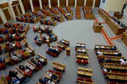 Зал заседаний белорусского парламента в Минске