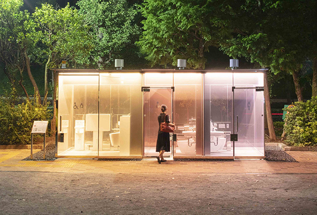 Прозрачные туалеты в токийском районе Сибуя от архитектора Сигеру Бана