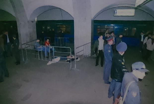 Место убийства Вигена Абрамянца на станции «Пушкинская»