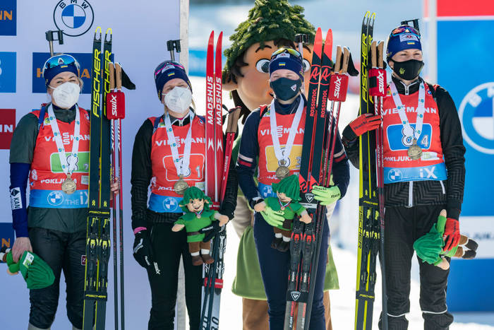 Сборная Украины с бронзовыми наградами